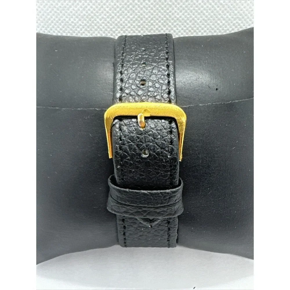 Michael Kors Hartman MK3521 Women's Black Leather Analog Dial Wrist Watch JNA749